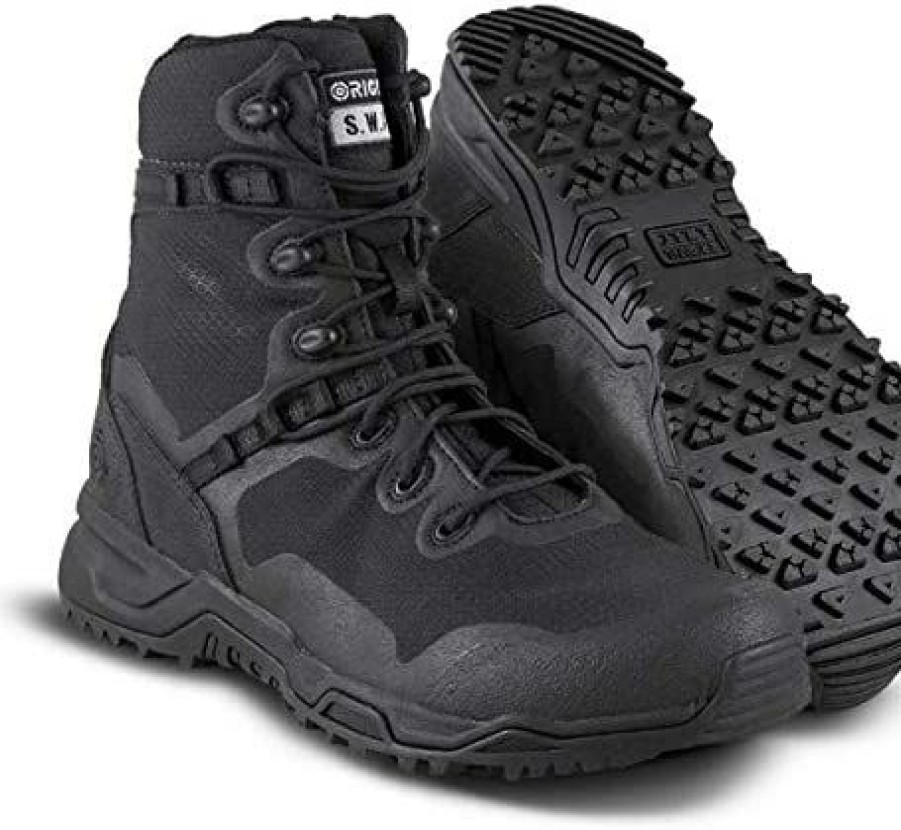 Men * | Original Swat Alpha Fury 8 Tactical Boot | High Performance Light Weight Duty Shoes | Airport Friendly Black