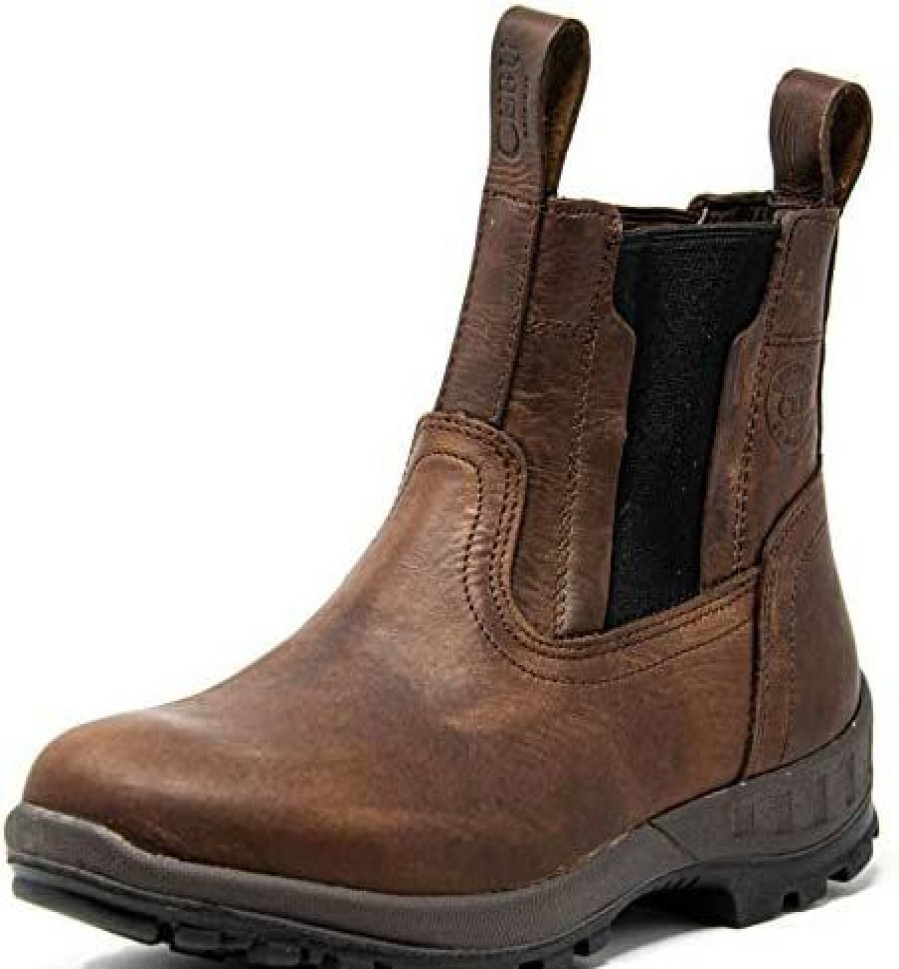 Men * | Cebu Men'S Soft Toe Work Boots, Lightweight Leather, Oil And Acid Resistant, For Manufacturing, Warehouse, Utility, 6 Inch Shoes, Bt Flex Brown