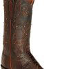 Women * | Lucchese Women'S Handcrafted 1883 Valeria Ostrich Leg Cowgirl Boot Snip Toe Sienna 10 M Us