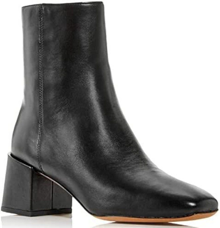 Women * | Vince Women'S Kaye Ankle Boots Black Leather