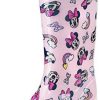 Girl * | Disney Minnie Mouse Girls Pvc Rainboots Lightweight And Waterproof Easy-On Handle Toddler And Little Kid And Red Pink