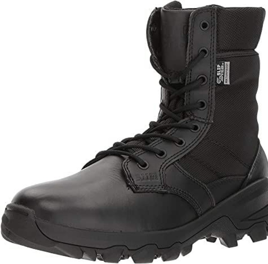 Men * | 5.11 Tactical Men'S 8 Leather Speed 3.0 Waterproof Combat Military Boots, Style 12371 Black