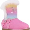 Girl * | Juicy Couture Kids Boot With Sherpa Fur For Snow And Winter-Warm Ankle Slipper Bootie |Boys-Girls|(Big Kid Little Kid Toddler) Petaluma Pink Multi