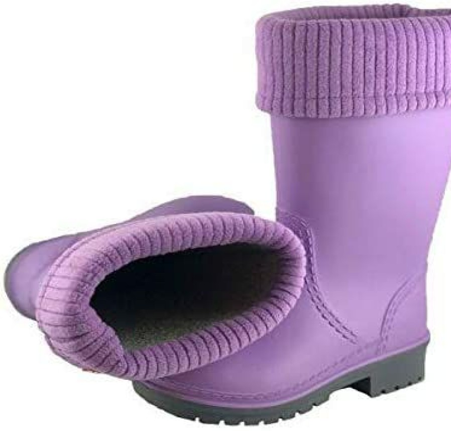 Girl * | Alisa Kids Lightweight Rainboots With Removable Insulation -5C Purple