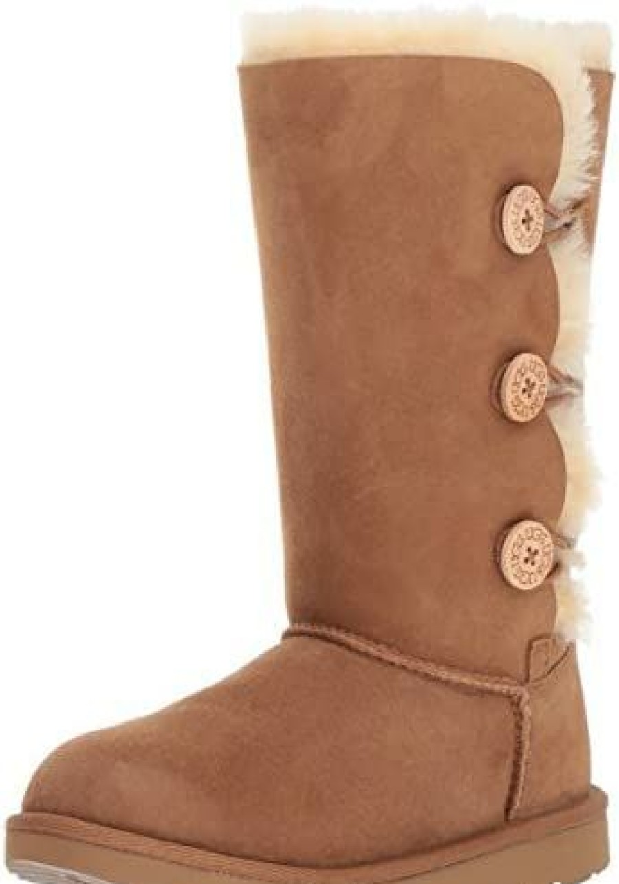 Girl * | Ugg Unisex-Child Bailey Button Triplet Ii Boot Chestnut