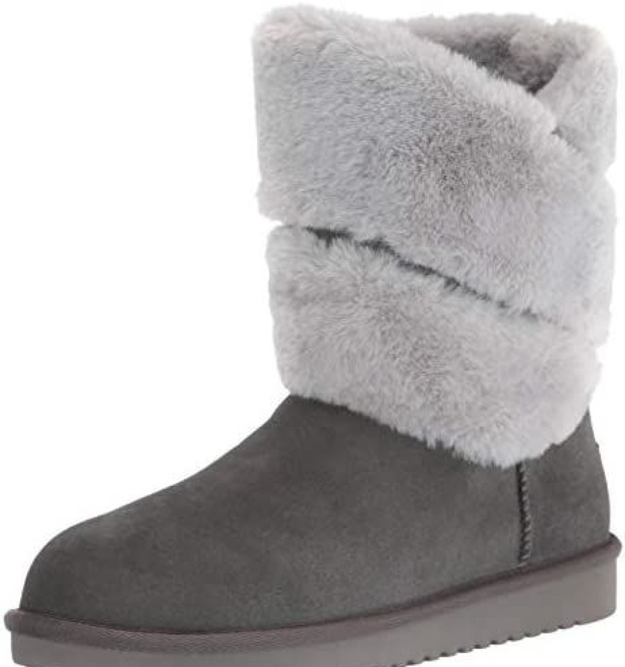 Women * | Koolaburra By Ugg Women'S Dezi Short Mid Calf Boot Stone Grey