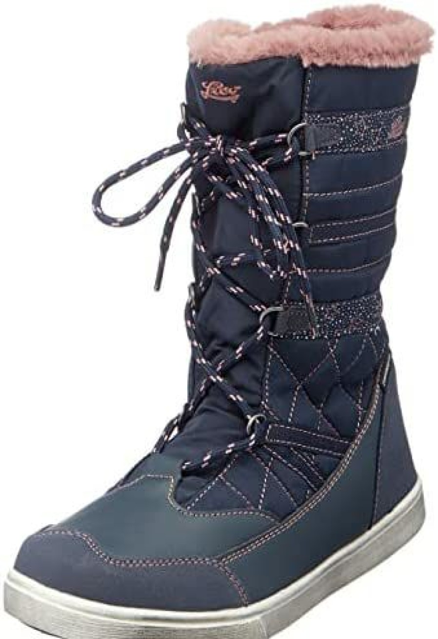 Girl * | Lico Girl'S Snow Boot Navy Pink