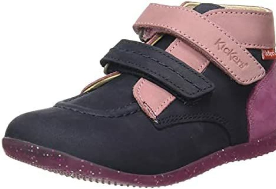 Girl * | Kickers Girl'S Booties Ankle Boot Tricolor Pink Navy