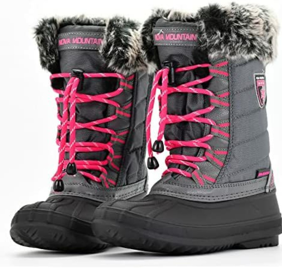 Girl * | Nova Mountain Little Kid'S Winter Snow Boots Nfwb830 - Grey