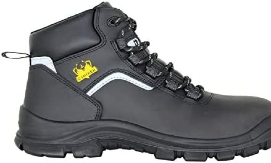 Men * | Cimiker 852 Steel Toe Work Boots, 100% Leather, Waterproof, Non-Slip, Puncture Resistance, Impact Resistance, Compression Resistance, Electrical Insulation, Breathable & Comfortable Work Boots