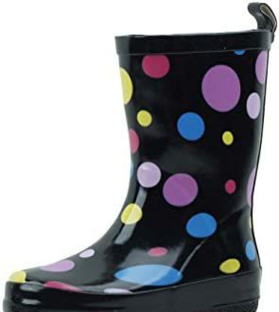 Girl * | G4U-B0A01S Children'S Kids Rain Boots Multiple Styles Color Rubber Strap Waterproof Boys Girls Snow Shoes Multi-Color Polka Dots-1