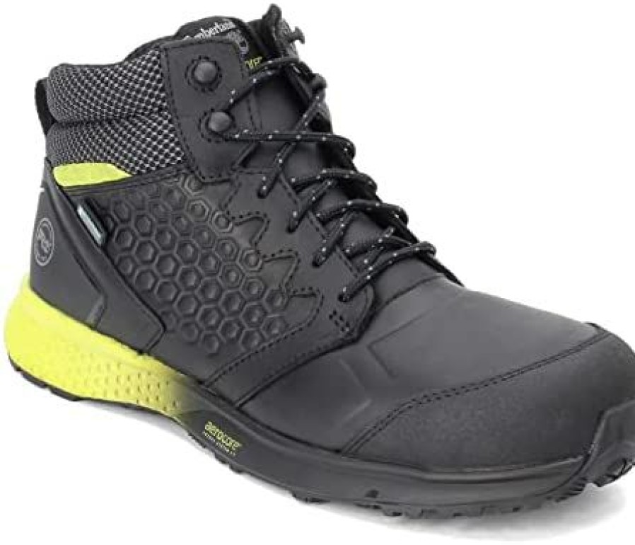 Men * | Timberland Pro Men'S Reaxion Athletic Hiker Wateproof Composite Toe Work Boot Black/Yellow