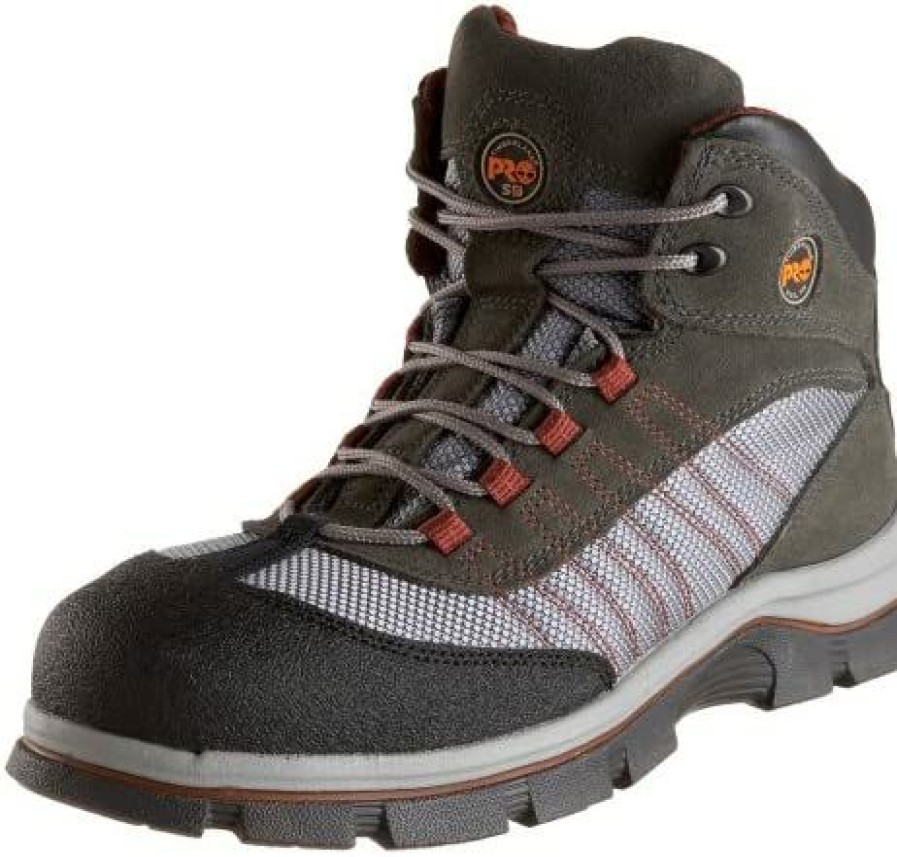 Men * | Timberland Pro Men'S Versa High Steel Esd Hiker Grey/Gunmetal