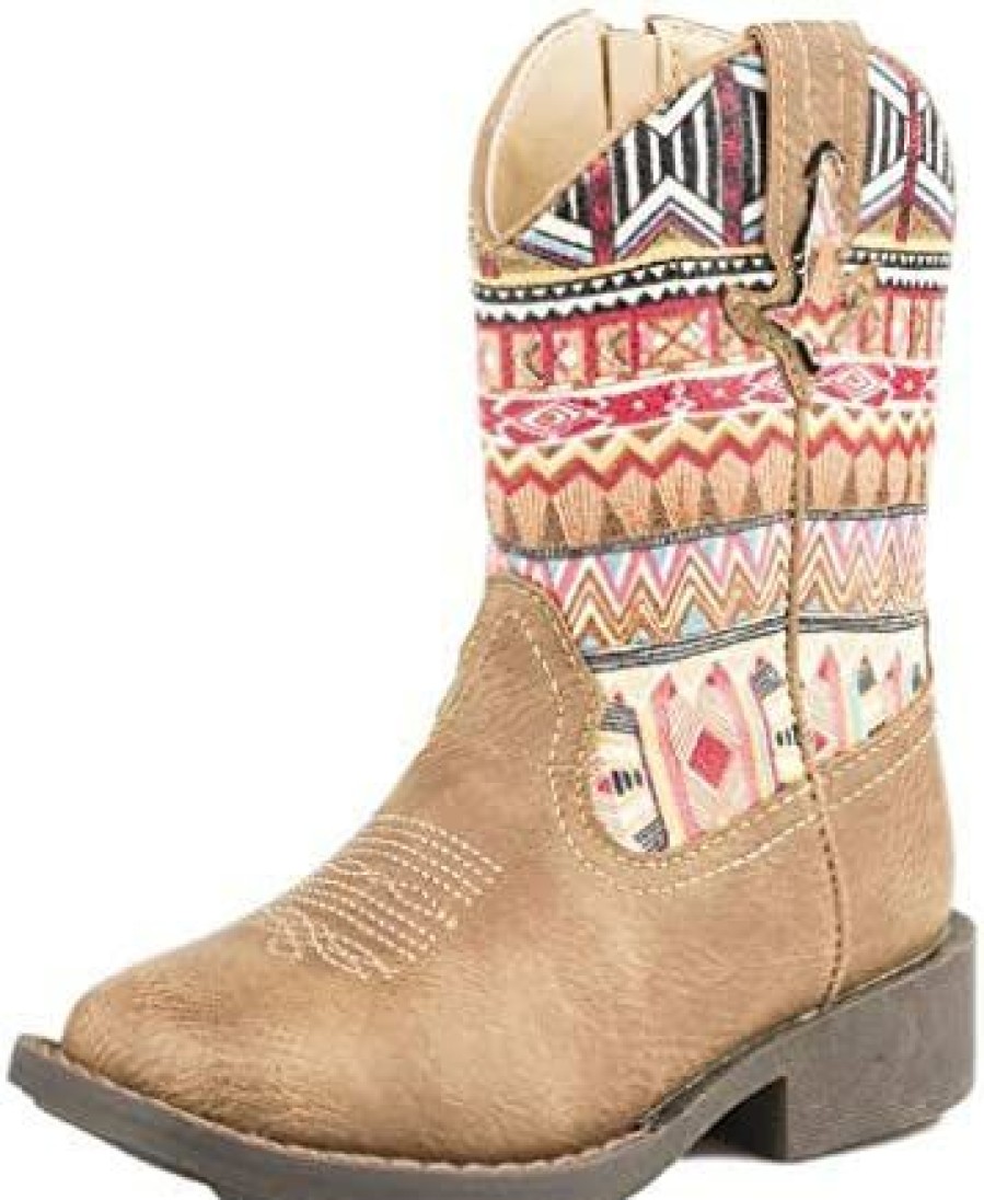 Girl * | Roper Kids Girls Cowboy Boots Tan